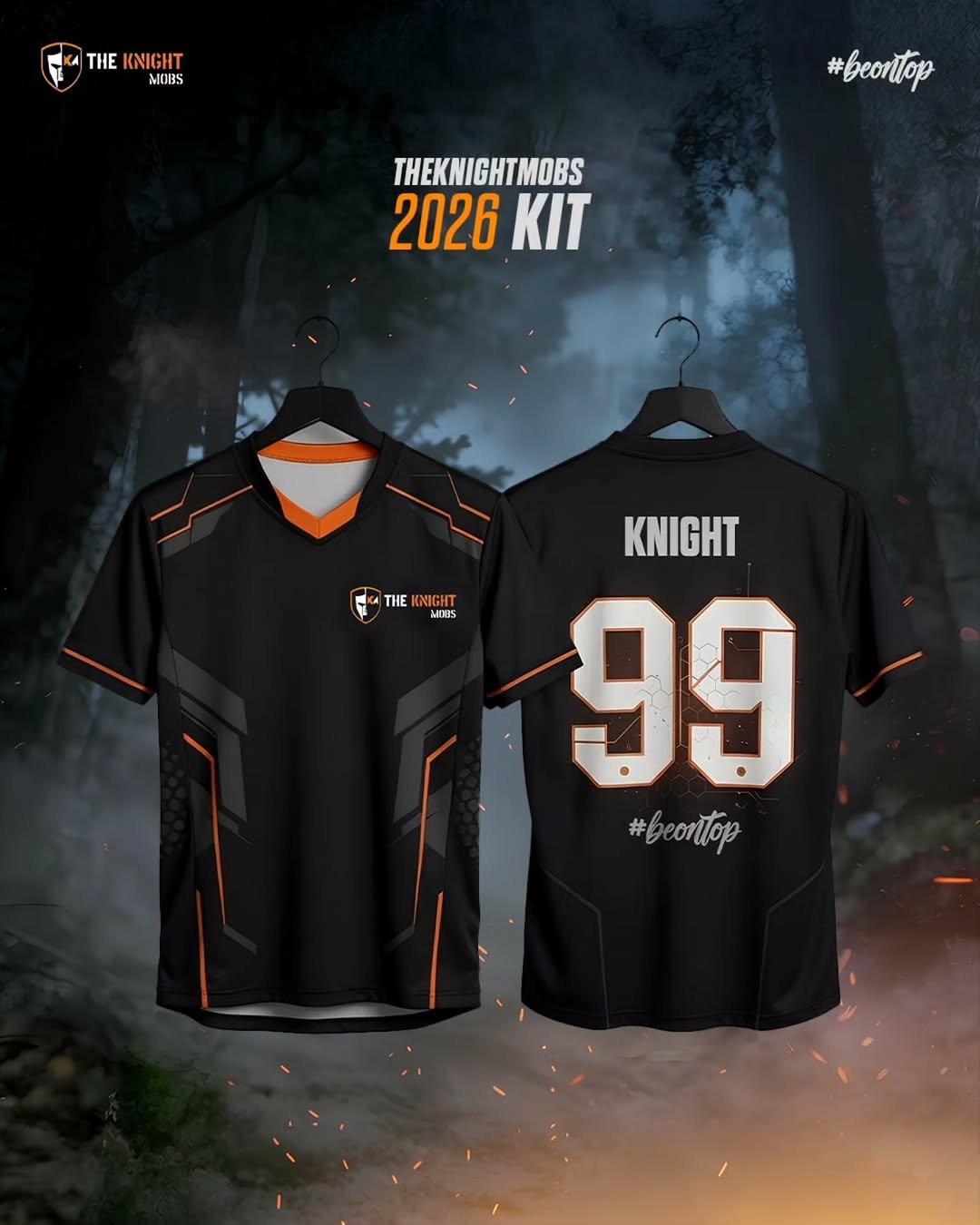 KnightMobs 2026 jersey &mdash; Front & back view